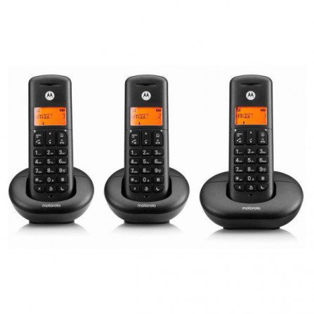 Telefono Motorola DECT E203 Trio Negro