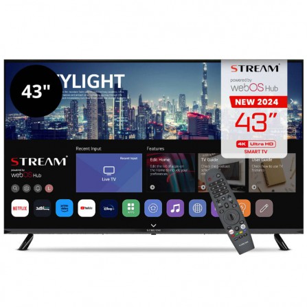 Televisor 43" Stream System 4K Smart TV Frameless