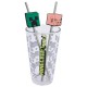 Set vaso cristal  con dos pajitas 480 ml Minecraft Iconicmono