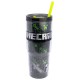 Taza cool basic Minecraft Iconicmono doble pared 860 ml con pajita