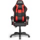 KUBO Silla gaming con reposabrazos, escritorio, nailon, altura ajustable, 360º,  color rojo.