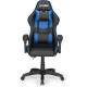 KUBO Silla gaming con reposabrazos, escritorio, nailon, altura ajustable, 360º,  color azul.