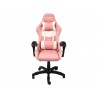 KUBO Silla gaming con reposabrazos, escritorio, nailon, altura ajustable, 360º,  color rosa.