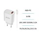 Cargador usb + cable tipo c blanco hc44