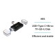 AD2730 Lector de tarjeta 6 en 1 USB, Tipo-C, Micro USB, TF, SD y U Disk – Negro